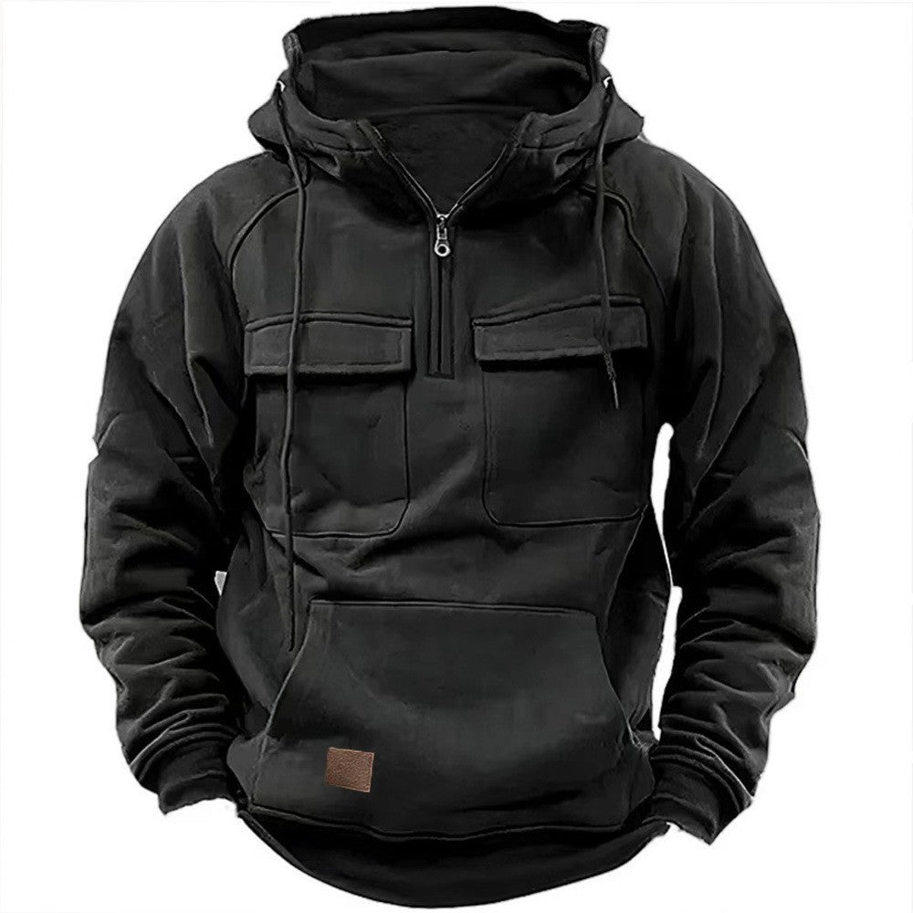 Herren funktionale Kapuzenpullover mit praktischen Taschen Krohn-e