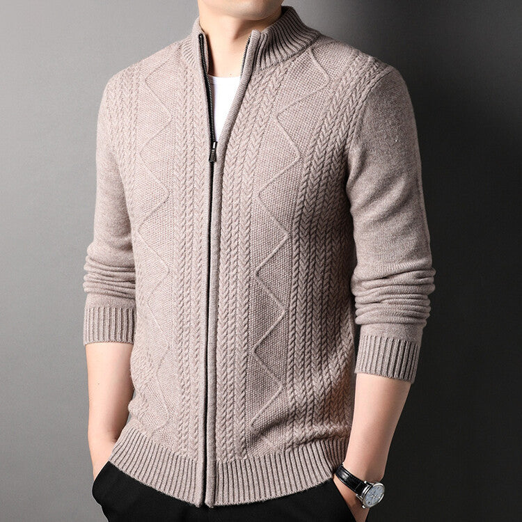 Herren Strickjacke im modernen Kabelstrickdesign Krohn-e