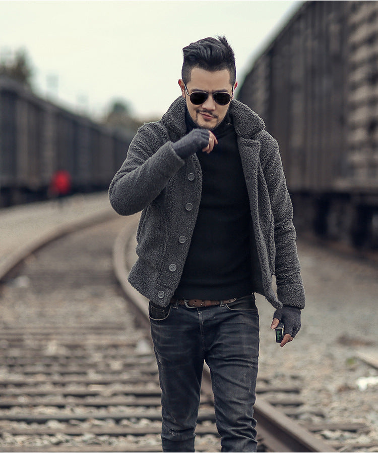 Herren gefütterte Thomaskapelle Jacke mit stilvollem Knopfverschluss und lässigem Design Krohn-e