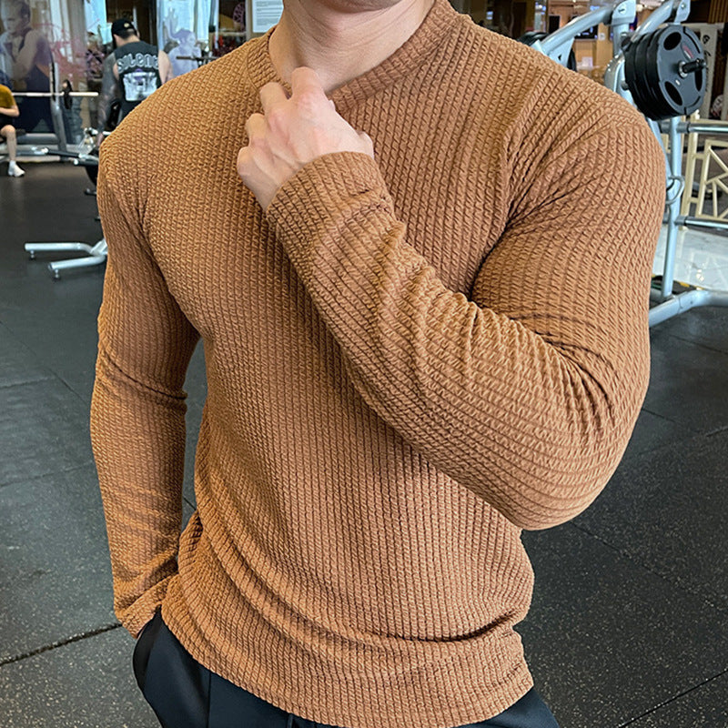 Herren Langarmshirt mit strukturiertem Gewebe Krohn-e