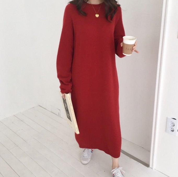 Damen gestricktes Oversized Kleid aus hochwertiger Wolle Krohn-e