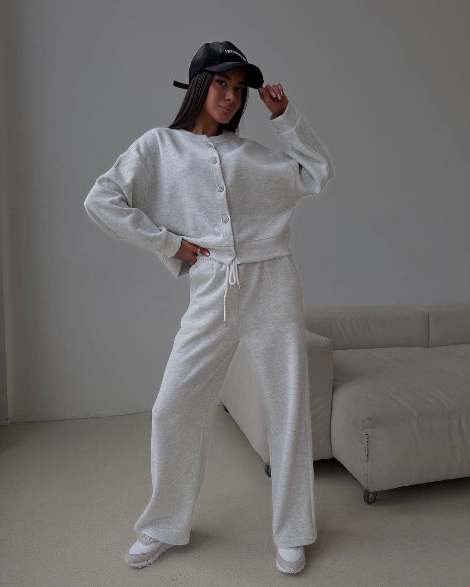 Damen lässiger Cardigan und Jogginghose Set Krohn-e