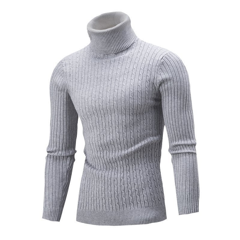 Herren modischer Rollkragenpullover aus feinem Strick Krohn-e