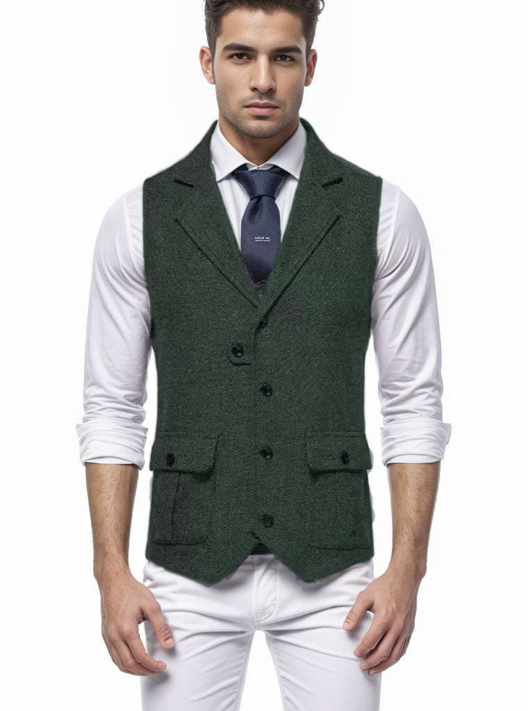 Herren elegante Weste im Hahnentrittmuster Krohn-e