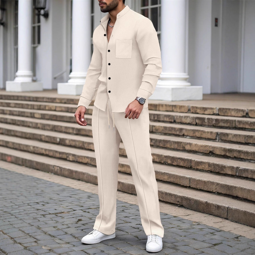 Herren elegante Karohose mit passendem Hemd Krohn-e