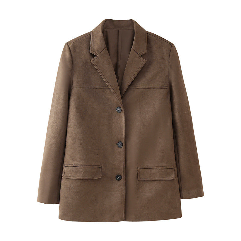 Damen Elegante Suede-Blazerjacke Krohn-e