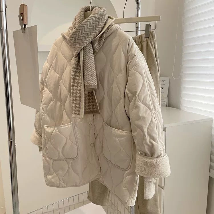 Damen Kuschelige gesteppte Jacke mit großen Taschen Krohn-e