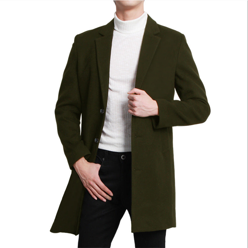 Herren eleganter Longblazer mit modernem Schnitt und doppelter Knopfreihe Krohn-e
