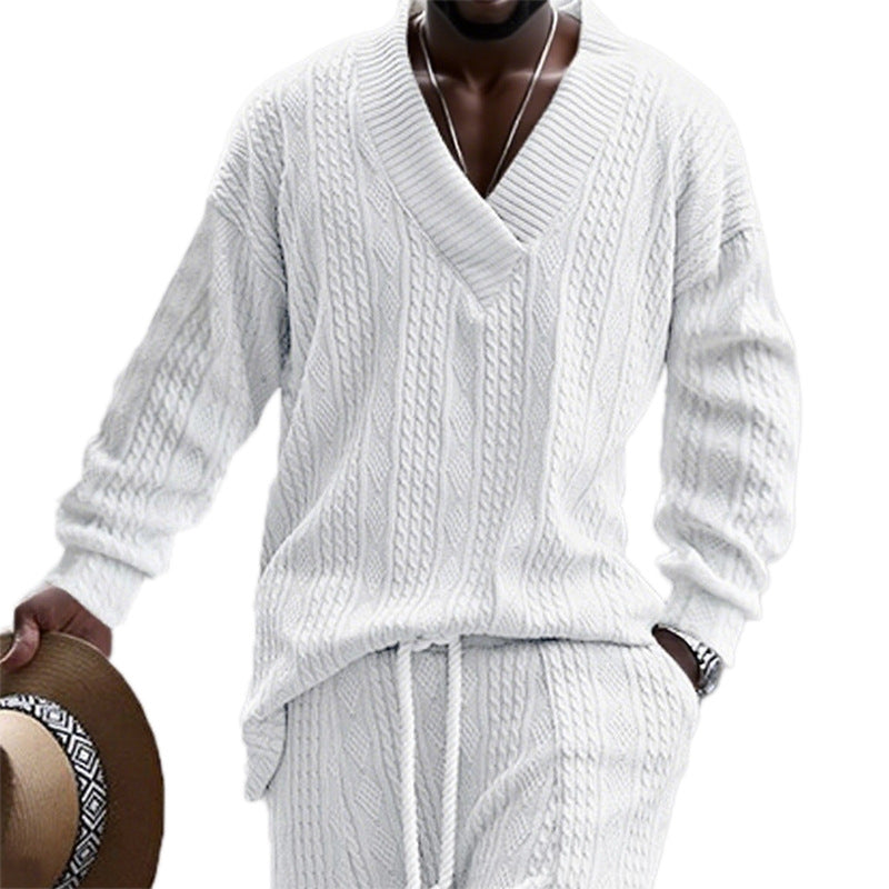 Herren Strickpullover mit modernem V-Ausschnitt und lässigem Design Krohn-e