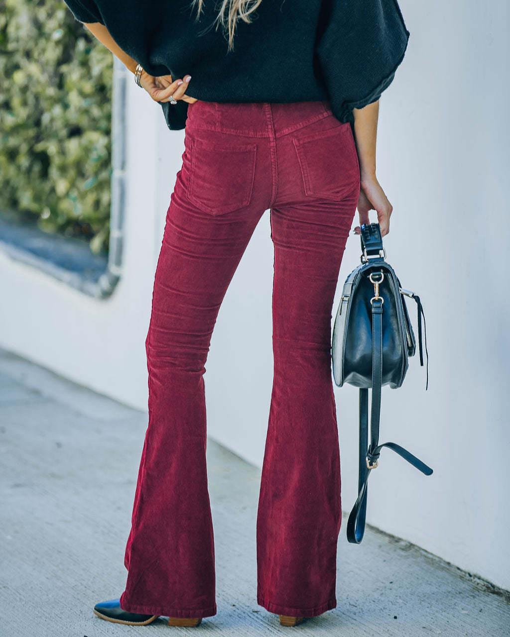 Damen Samt-Flared-Hose Krohn-e