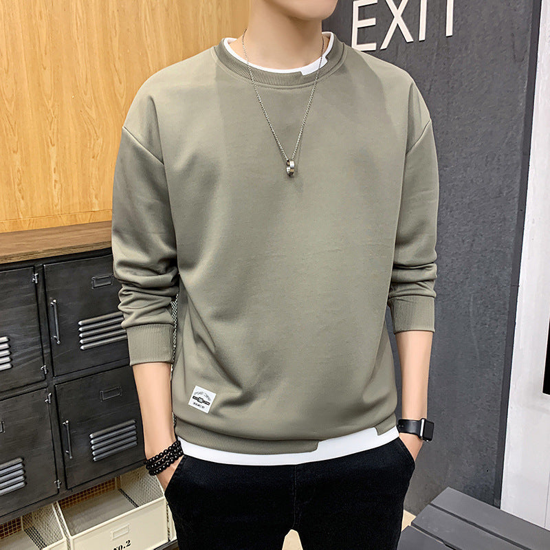 Herren lässiger Sweatshirt mit kontrastierendem Saum Krohn-e