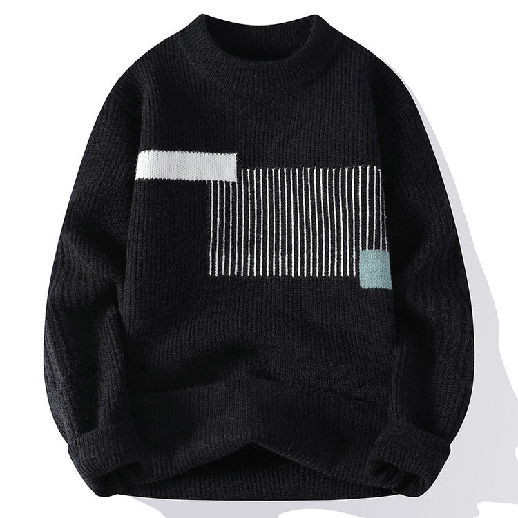 Damen moderner Strickpullover mit geometrischem Muster Krohn-e