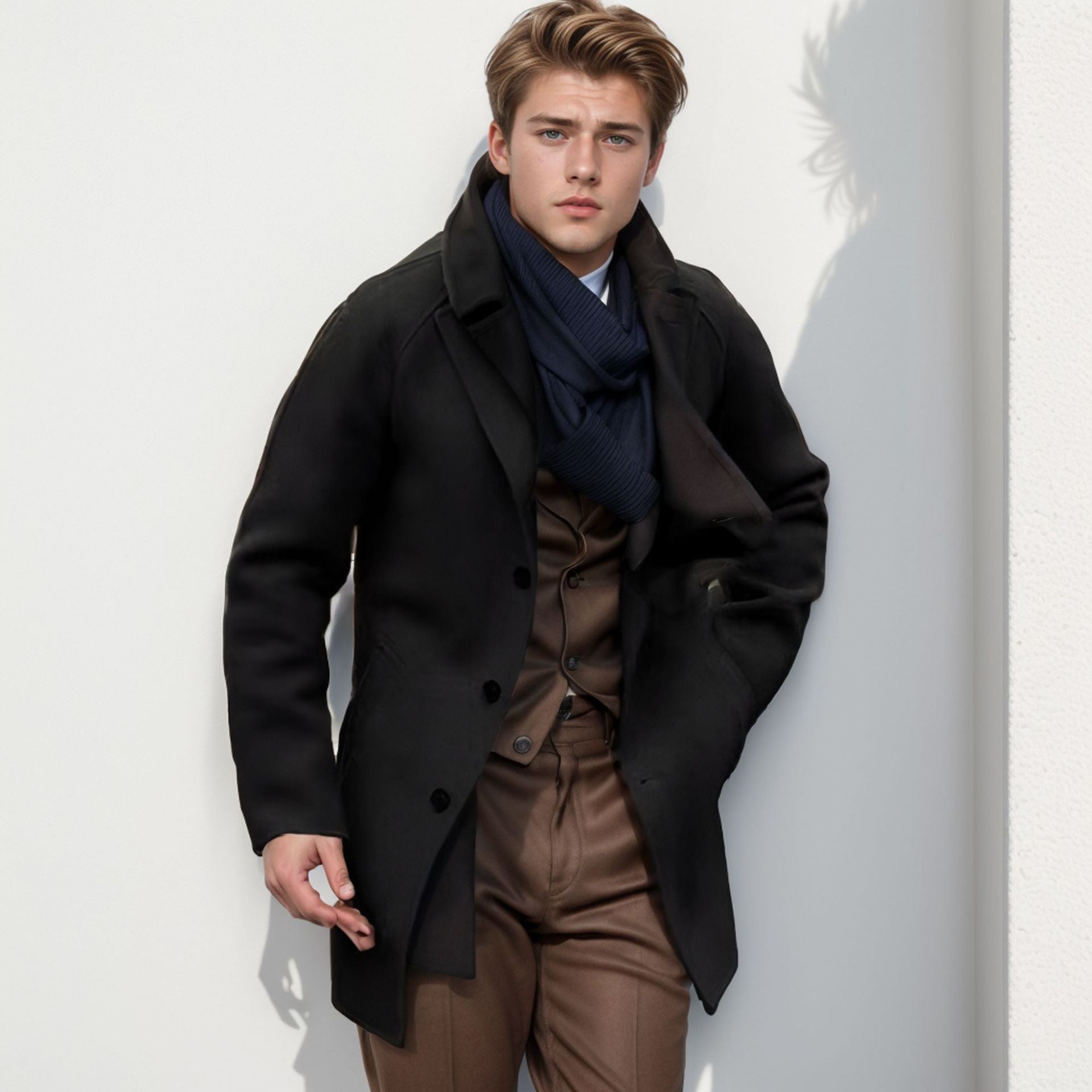 Herren lässiger Dufflecoat mit schickem Stehkragen und praktischen Taschen Krohn-e