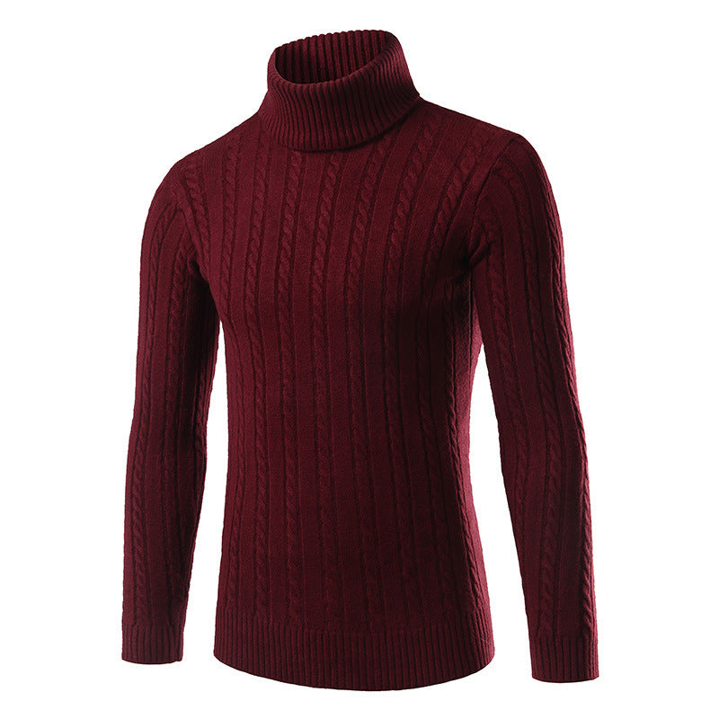 Herren stilvoller Rollkragenpullover mit Zopfmuster Krohn-e