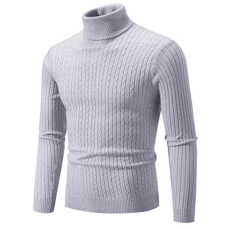 Herren stilvoller Rollkragenpullover aus feinem Strick Krohn-e