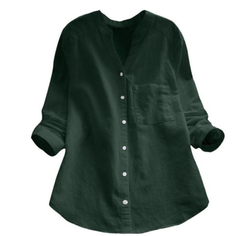 Damen Bluse mit eleganter Knopfleiste und moderner Passform Krohn-e