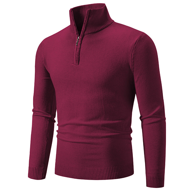 Herren Strickpullover mit hohem Kragen und praktischen Reißverschluss Krohn-e
