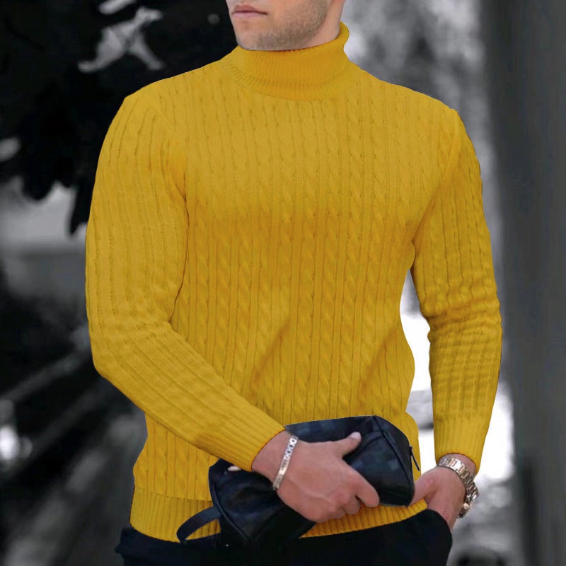 Herren moderner Rollkragenpullover mit strukturiertem Design Krohn-e