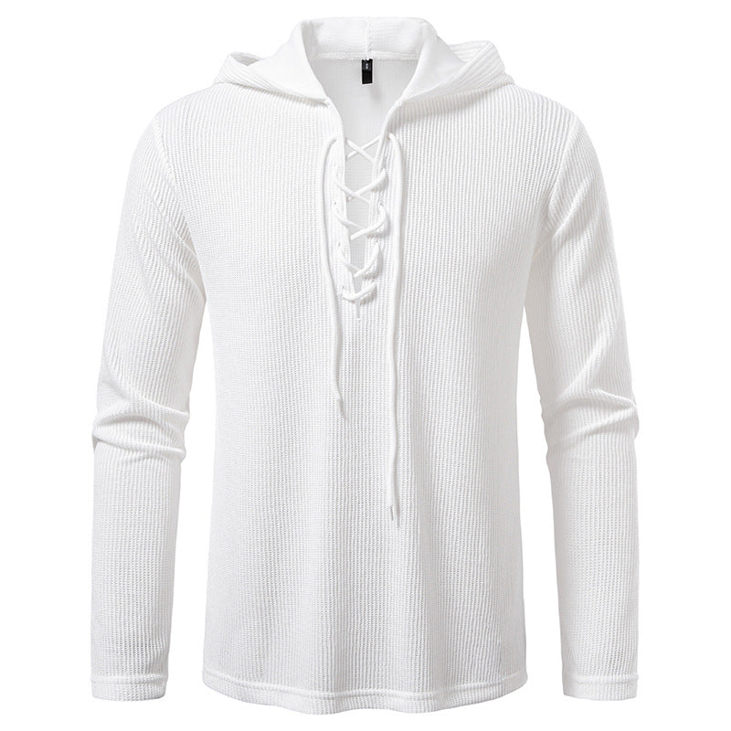 Herren Kapuzenpullover mit innovativer Schnürung und strukturiertem Design Krohn-e