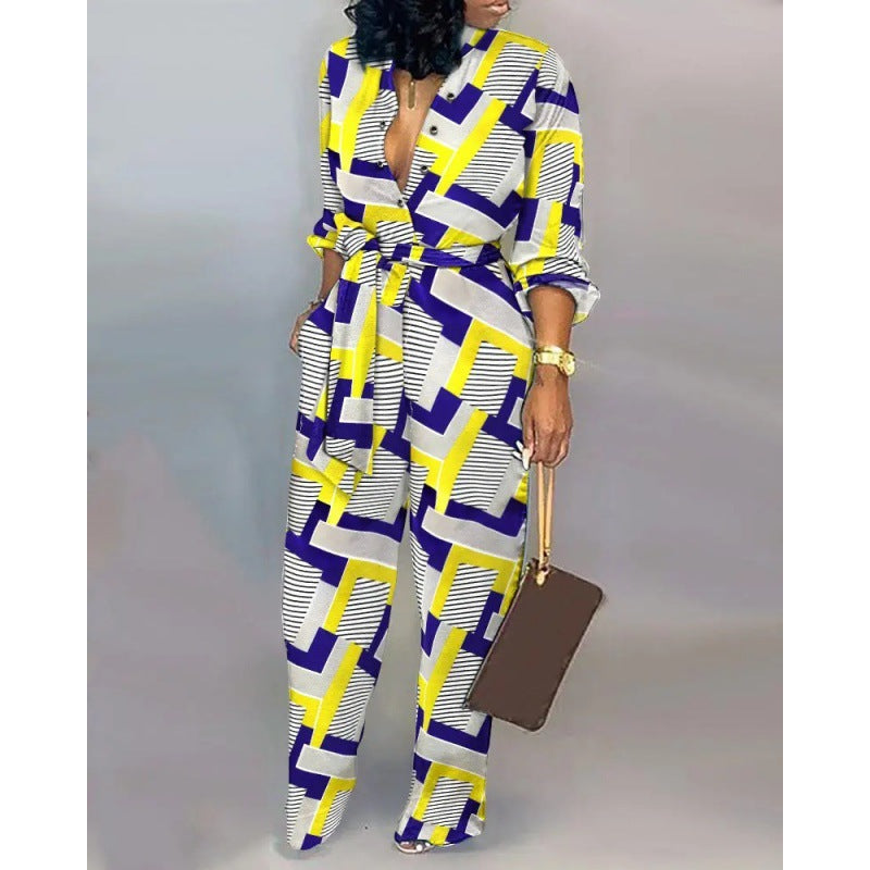 Damen Denim Jumpsuit mit modischem Patchwork-Design und praktischen Taschen Krohn-e