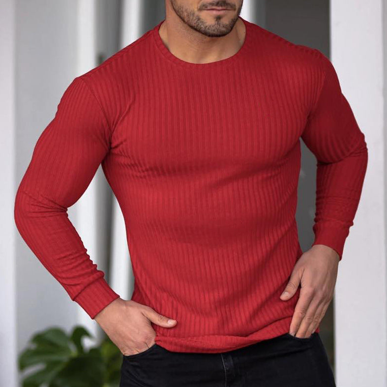 Herren Langarmshirt mit feiner Rippenstruktur Krohn-e