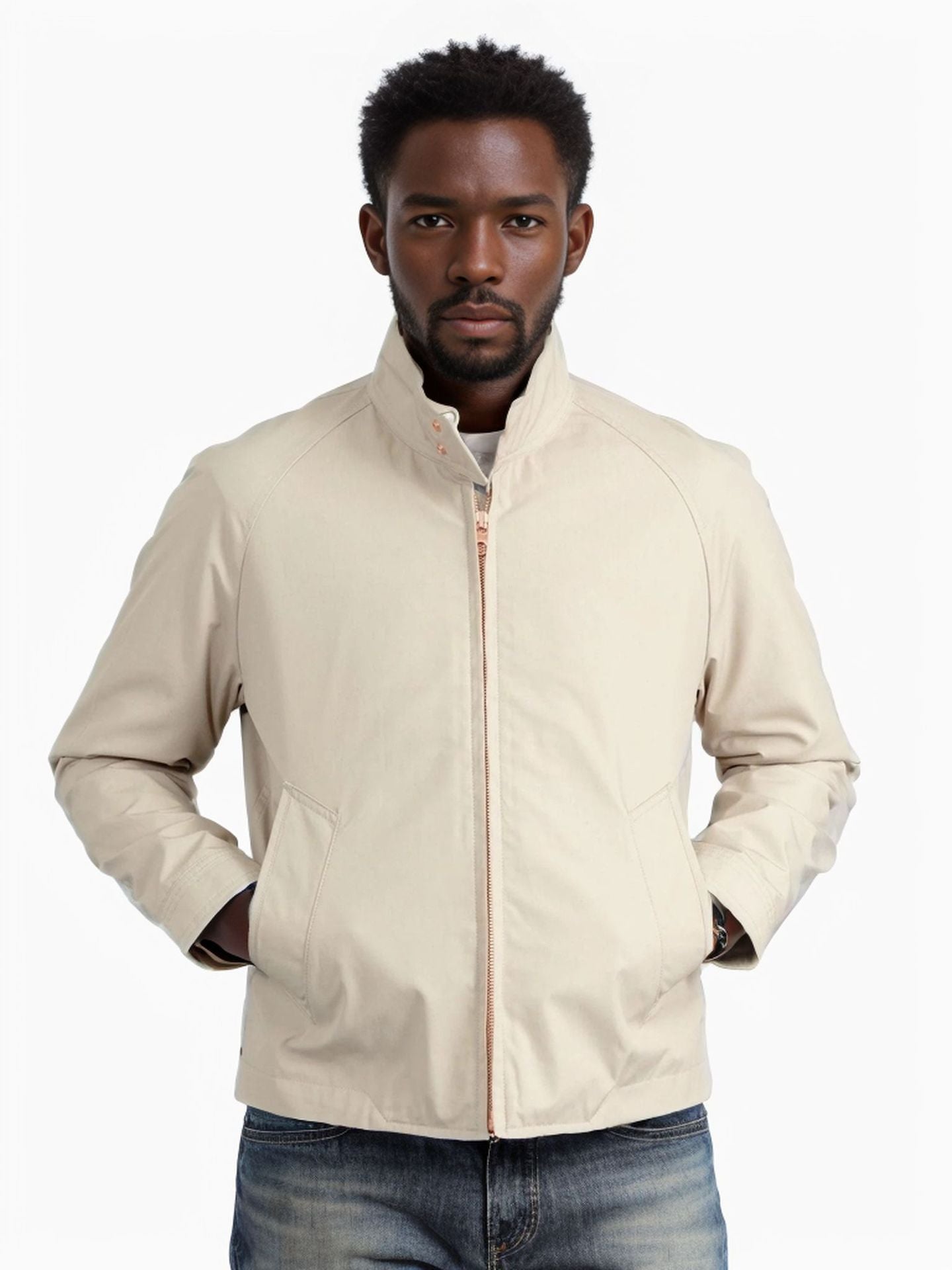 Herren moderne Bomberjacke mit innovativem Stehkragen Krohn-e