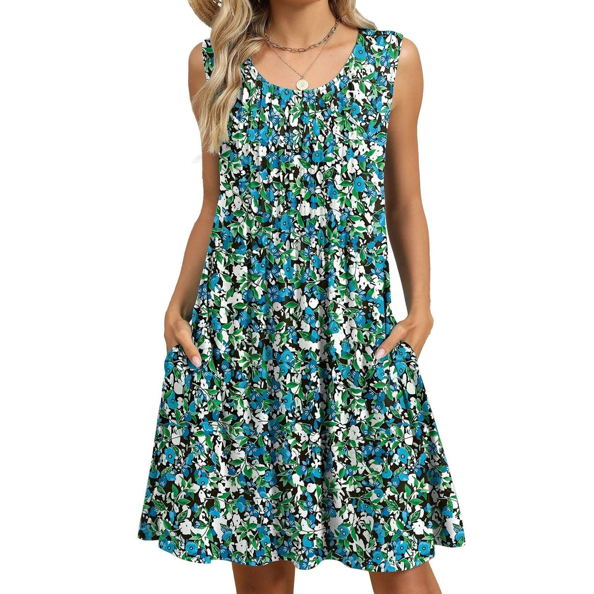 Fudus lässiges Tanktop-Kleid mit Tasche
