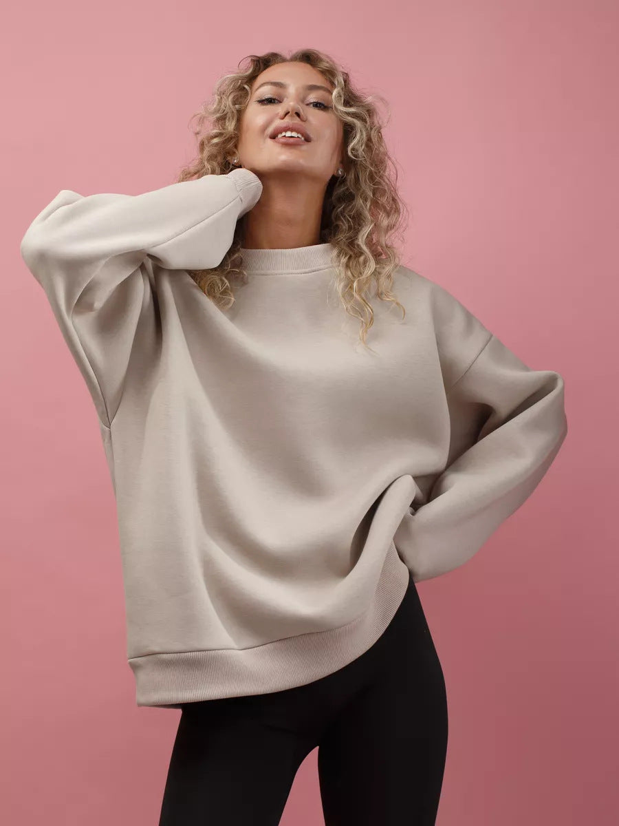 Fudus: Casual Rundhals Oversized Pullover