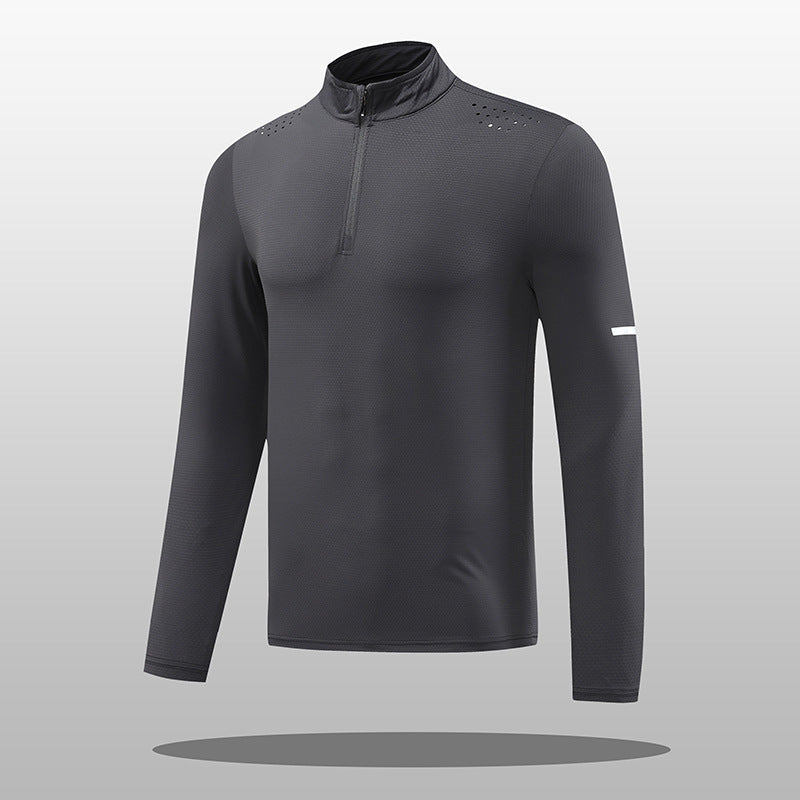 Herren Funktions-Langarmshirt mit Reißverschluss und atmungsaktivem Material Krohn-e