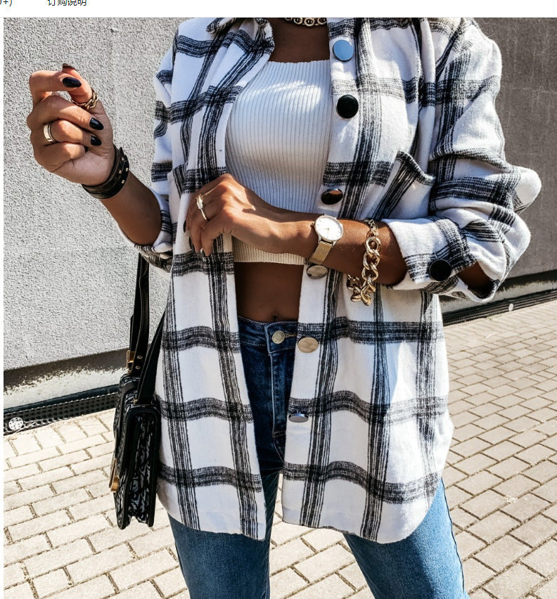 Damen Karomuster Überhemdjacke Krohn-e