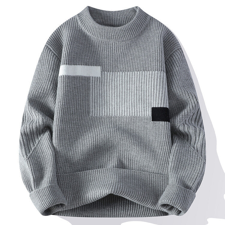 Damen moderner Strickpullover mit geometrischem Muster Krohn-e