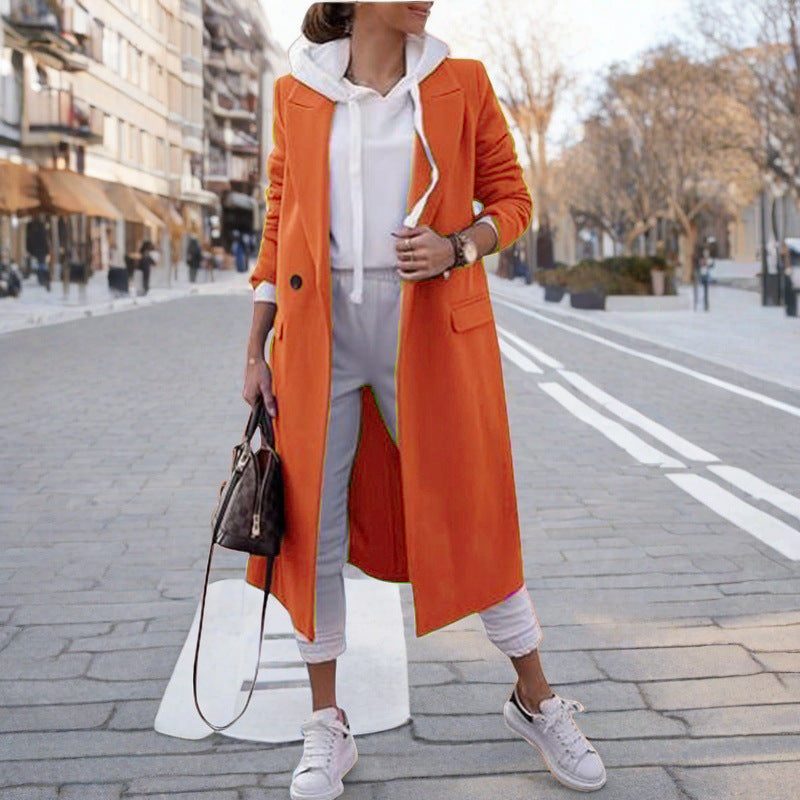 Damen eleganter trenchcoat mit Kapuze Krohn-e