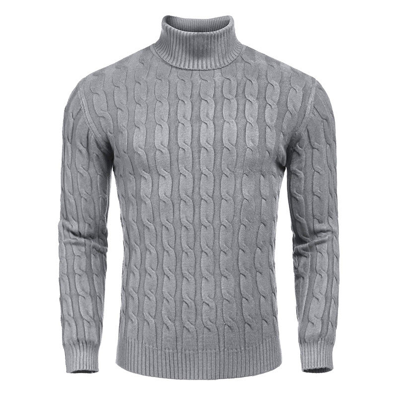 Herren modischer Rollkragenpullover mit Zopfmuster Krohn-e