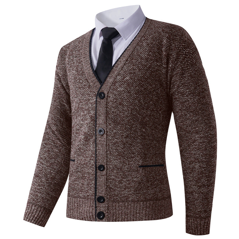 Herren Strickjacke mit V-Ausschnitt und klassischem Design Krohn-e