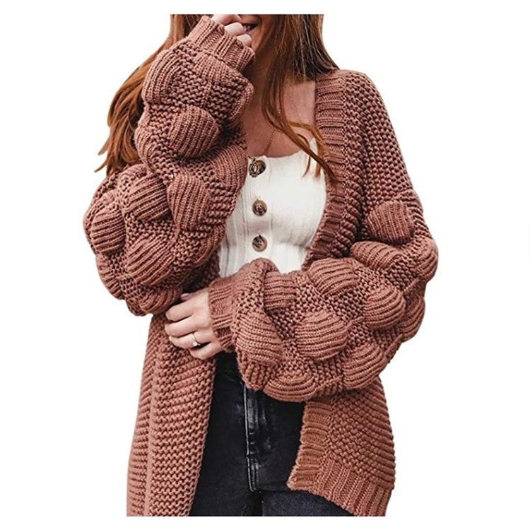 Damen Strickjacke mit voluminösen Ärmeln Krohn-e