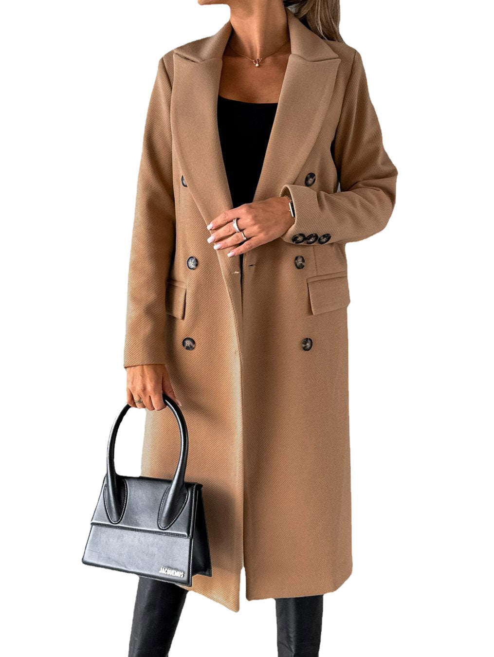 Damen Eleganter und zeitloser Trenchcoat mit doppelter Knopfleiste und praktischen Taschen Krohn-e