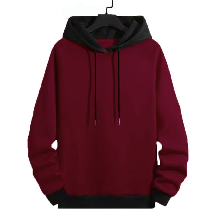 Herren legerer Kapuzenpullover mit kontrastierenden Ärmeln Krohn-e