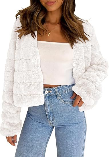Damen Flauschige Kurzjacke im modernen Design Krohn-e