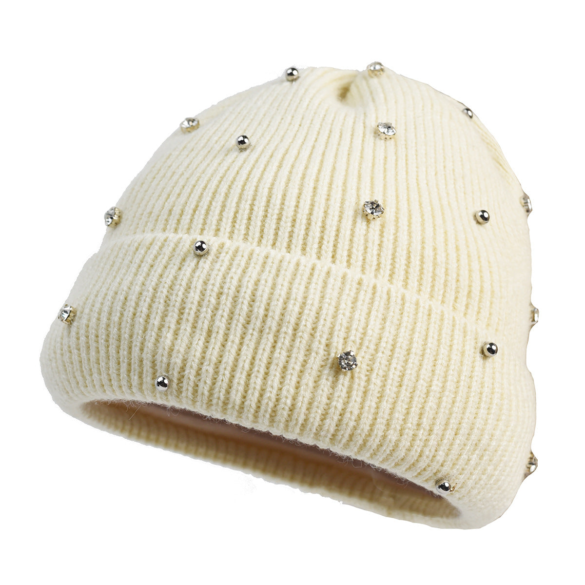 KROHN-E Damen Beanie weicher Strick dezenter Glanz Wintermütze