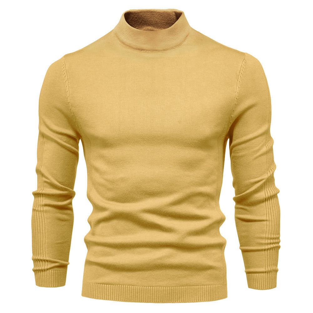 Herren stilvoller Rollkragenpullover aus weicher Merinowolle Krohn-e