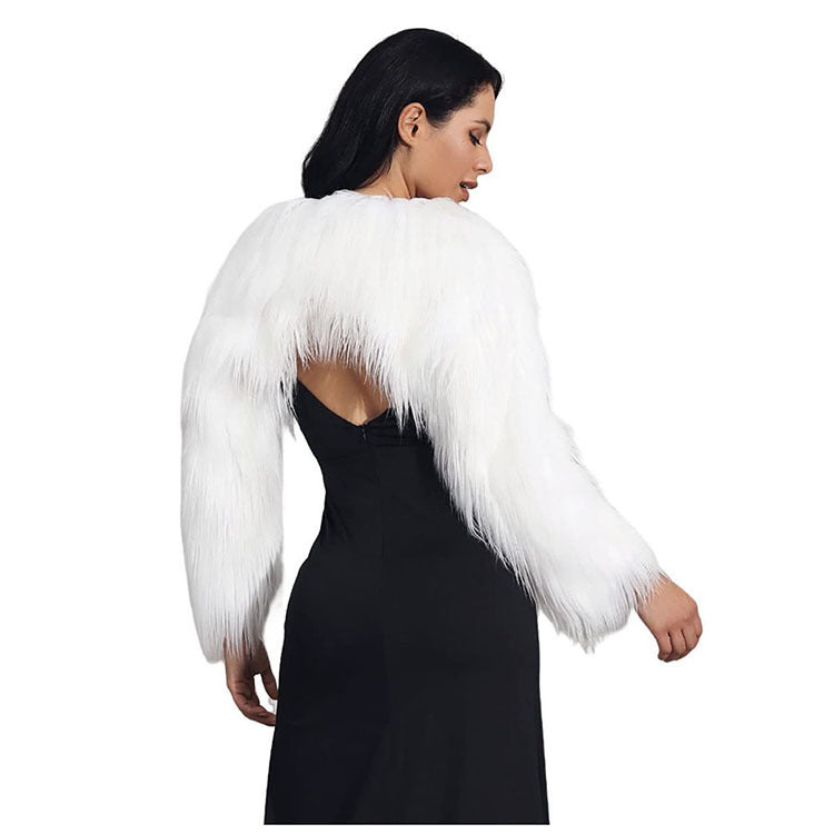 Damen Extravaganter Kunstpelzbolero mit elegantem Schnitt Krohn-e
