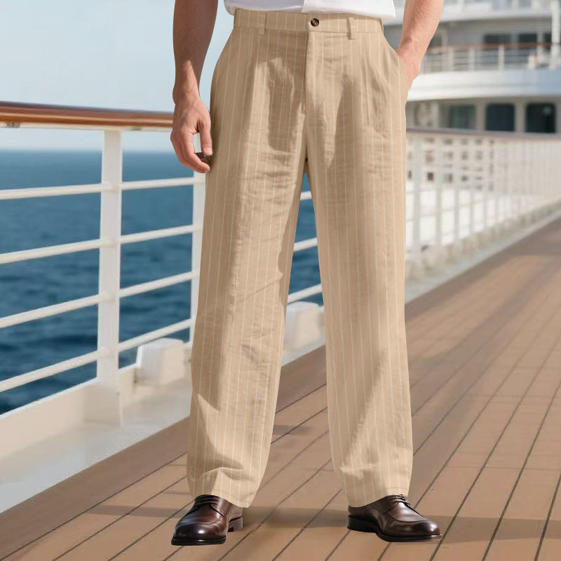 Herren elegante Anzughose mit schmalen Nadelstreifen Krohn-e