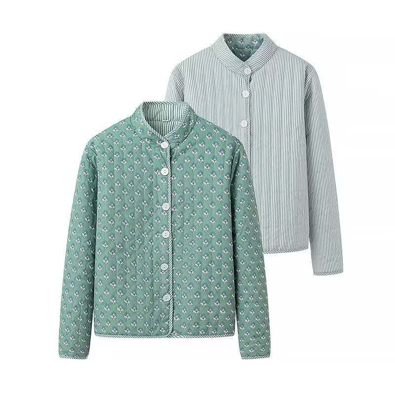 Damen reversible Baumwolljacke mit elegantem Druck Krohn-e