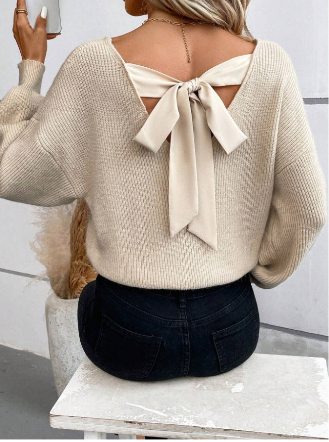 Damen Pullover mit eleganter Schleifen-Ausschnittgestaltung Krohn-e