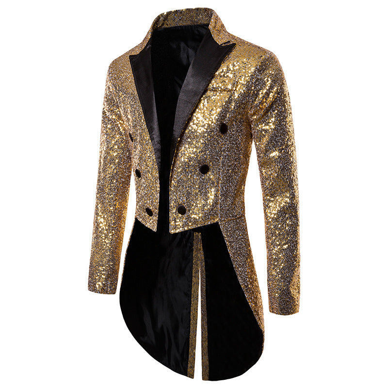 Herren Pailletten-Blazer im eleganten Schnitt mit asymmetrischem Design Krohn-e