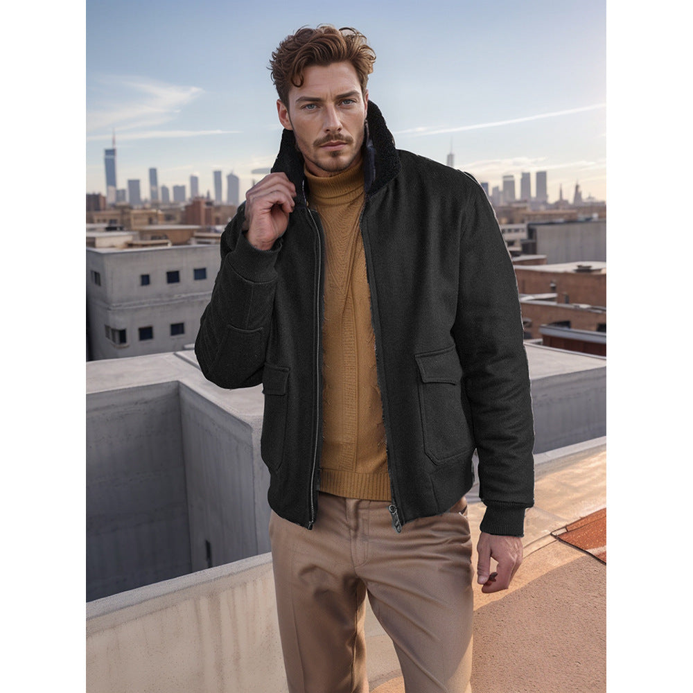 Herren trendige und warme Bikerjacke Krohn-e