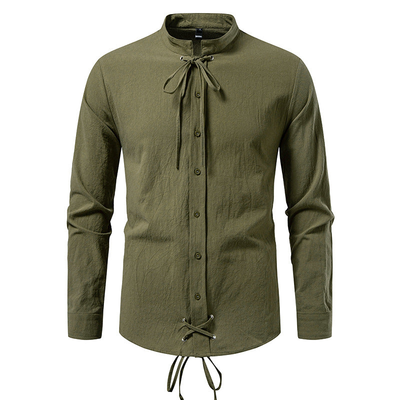 Herren Longsleeve Hemd mit modernem Kordelzug Krohn-e