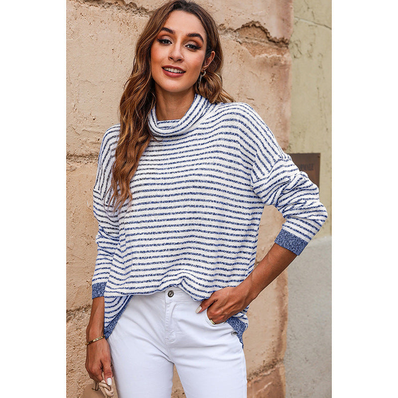 Krohn-e | Wollmischung Damen Rollkragenpullover mit Langen Ärmeln