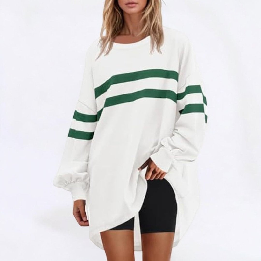 Fudus Oversize-Sweatshirt mit Streifen