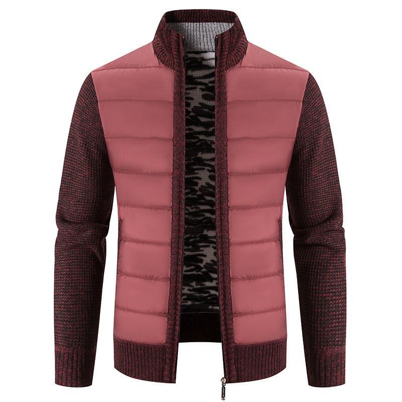 Herren gesteppte Jacke mit modischem Strickarm Krohn-e